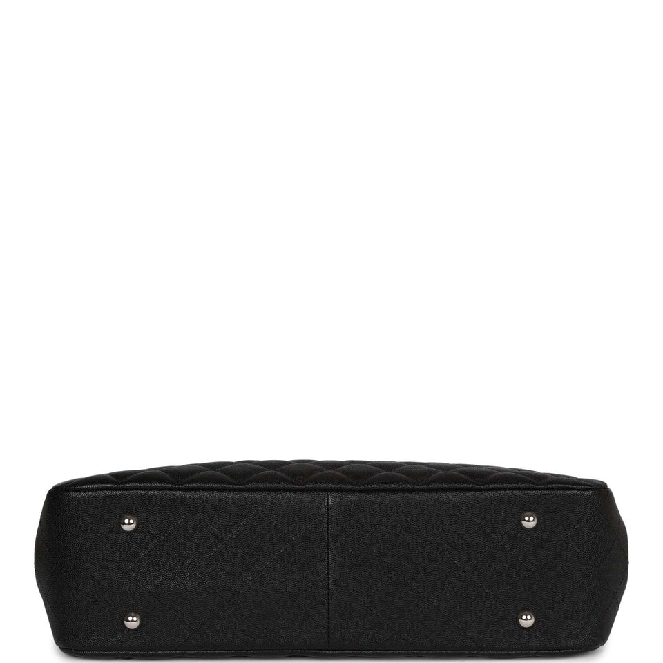 Chanel Timeless Tote Bag Black Caviar Silver Hardware