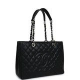 Chanel Grand Shopping Tote Bag Black Caviar Silver Hardware