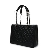 Chanel Grand Shopping Tote Bag Black Caviar Silver Hardware