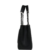Chanel Grand Shopping Tote Bag Black Caviar Silver Hardware
