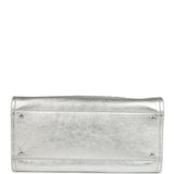 Chanel Medium Deauville Shopping Tote Metallic Silver Shiny Calfskin Silver Hardware