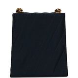 Chanel Vintage Mini Flap Bag Dark Blue Satin Gold Hardware