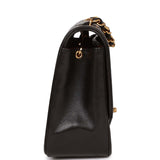 Chanel Vintage Small Diana Flap Bag Black Lambskin Gold Hardware