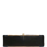 Chanel Vintage Medium Diana Flap Bag Black and Beige Lambskin Gold Hardware
