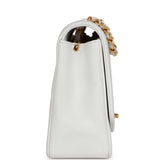Chanel Vintage Medium Diana Flap Bag White Lambskin Gold Hardware