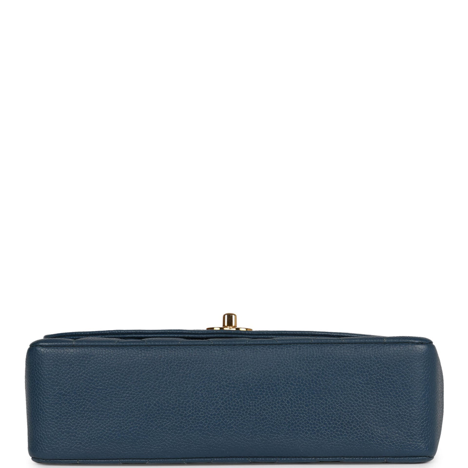 Chanel Vintage Medium Diana Flap Bag Blue Caviar Gold Hardware