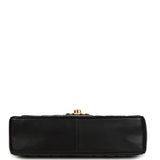 Chanel Vintage Mademoiselle XL Jumbo Single Flap Black Lambskin Gold Hardware