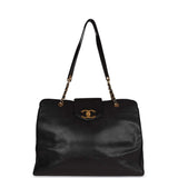 Chanel Vintage Supermodel Tote Black Caviar Gold Hardware