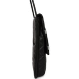 Chanel Vintage Cambon Messenger Crossbody Black and Grey Calfskin Silver Hardware