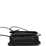 Chanel Vintage Cambon Messenger Crossbody Black and Grey Calfskin Silver Hardware