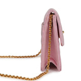 Chanel Vintage Mini Straight Flap Bag Pink Satin Gold Hardware
