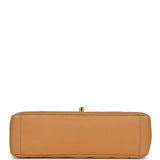 Chanel Vintage Medium Diana Flap Bag Dark Beige Caviar Gold Hardware