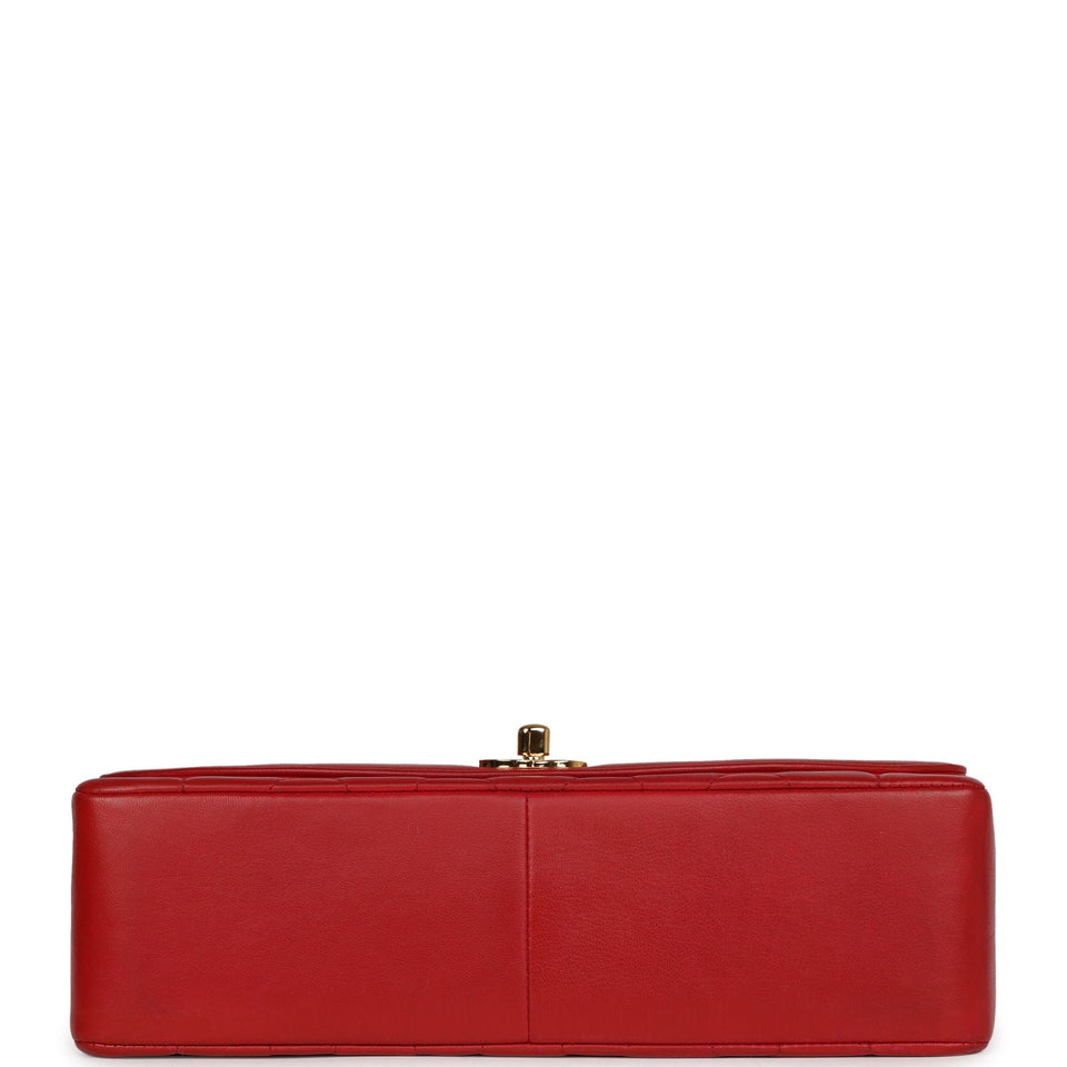 Chanel Vintage Small Diana Flap Bag Red Lambskin Gold Hardware