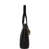 Chanel Vintage Timeless CC Dome Tote Black Lambskin Gold Hardware