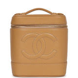 Chanel Vintage Vanity Dark Beige Caviar Gold Hardware