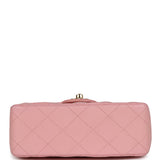 Chanel Vintage Mini Square Flap Light Pink Lambskin Gold Hardware