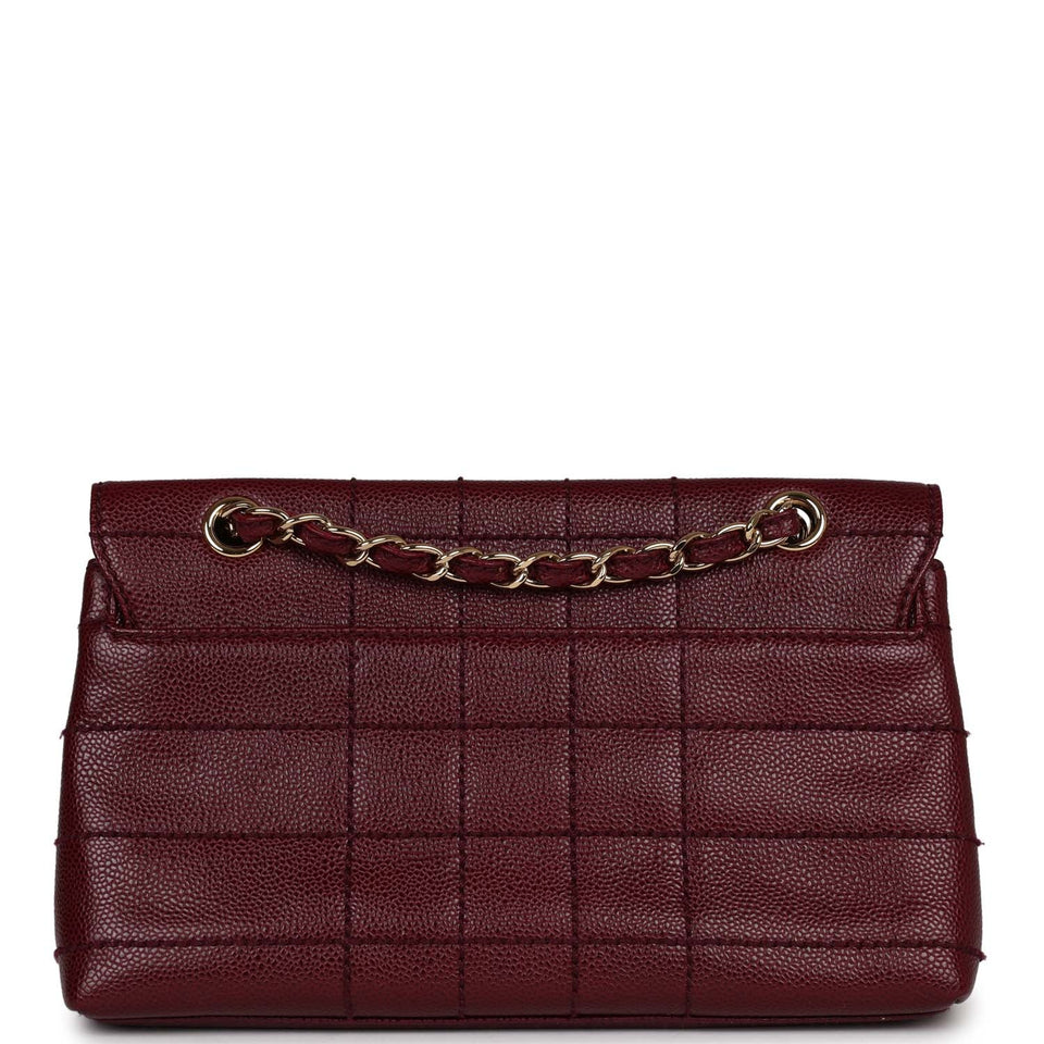 Chanel Vintage Wild Stitch Full Flap Burgundy Caviar Gold Hardware