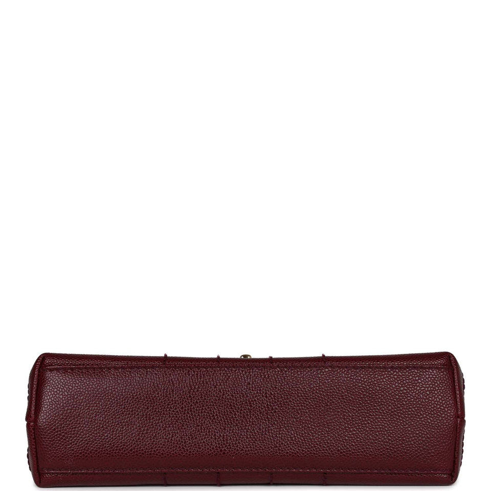 Chanel Vintage Wild Stitch Full Flap Burgundy Caviar Gold Hardware