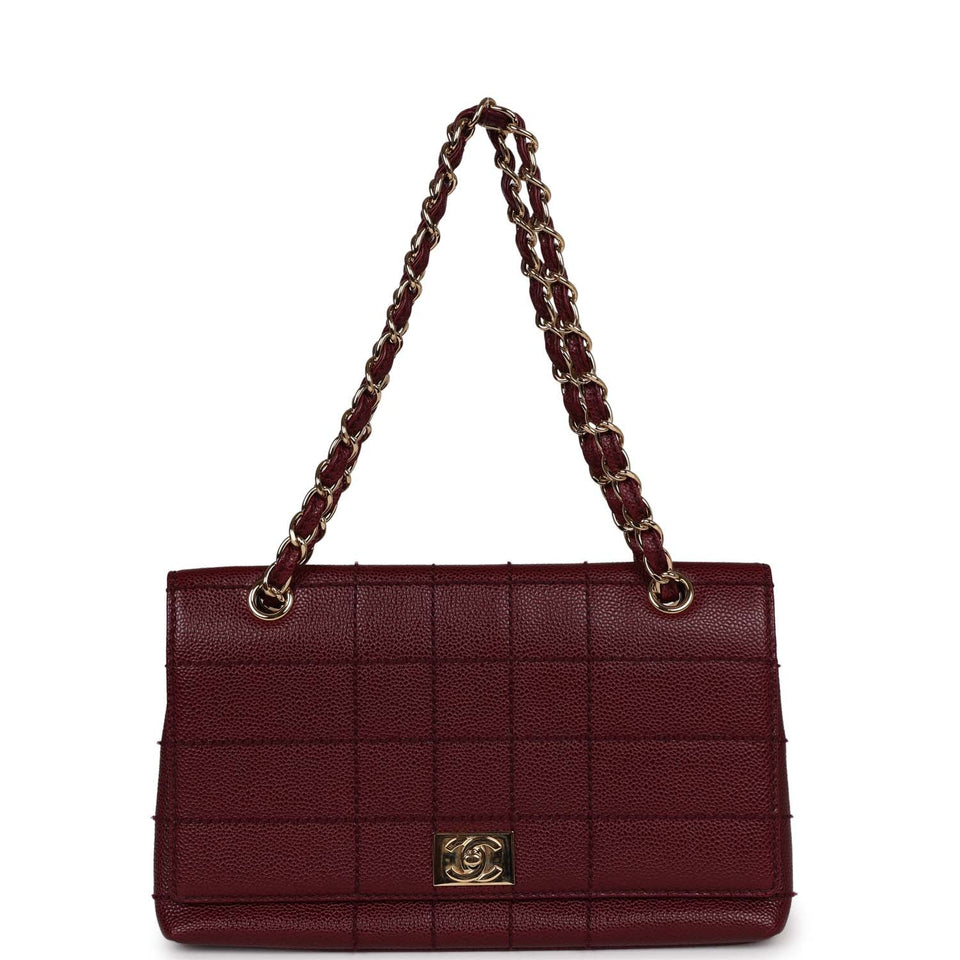 Chanel Vintage Wild Stitch Full Flap Burgundy Caviar Gold Hardware