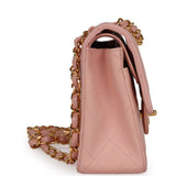 Chanel Vintage Small Classic Double Flap Pink Lambskin Gold Hardware