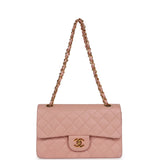 Chanel Vintage Small Classic Double Flap Pink Lambskin Gold Hardware