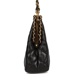 Chanel Vintage Frame Bag Black Lambskin Gold Hardware