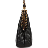 Chanel Vintage Frame Bag Black Lambskin Gold Hardware