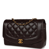 Chanel Vintage Medium Diana Flap Bag Brown Caviar Gold Hardware