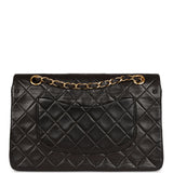 Chanel Vintage Medium Classic Double Flap Black Lambskin Gold Hardware