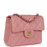 Chanel Vintage Mini Square Flap Pink Caviar Gold Hardware