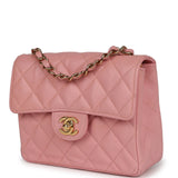 Chanel Vintage Mini Square Flap Pink Caviar Gold Hardware