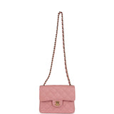 Chanel Vintage Mini Square Flap Pink Caviar Gold Hardware
