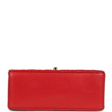 Chanel Vintage Top Handle Flap Red Lambskin Gold Hardware