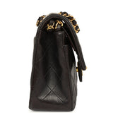 Chanel Vintage Small Classic Flap Black Lambskin Gold Hardware