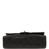 Chanel Vintage Small Classic Flap Black Lambskin Gold Hardware