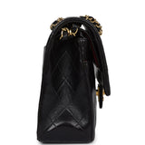 Chanel Vintage Medium Classic Double Flap Black Lambskin Gold Hardware