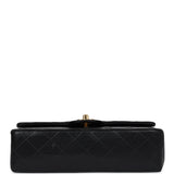 Chanel Vintage Small Classic Double Flap Black Lambskin Gold Hardware