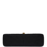 Chanel Vintage Jumbo Single Flap Bag Black Caviar Gold Hardware