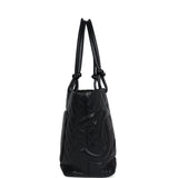 Chanel Vintage Large Cambon Ligne Tote Black Calfskin Silver Hardware