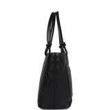 Chanel Vintage Large Cambon Ligne Tote Black Calfskin Silver Hardware