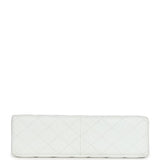 Chanel Vintage Jumbo Single Flap Bag White Caviar Gold Hardware