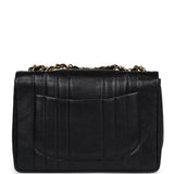 Chanel Vintage XL Jumbo Mademoiselle Vertical Flap Black Caviar Gold Hardware