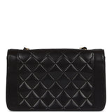 Chanel Vintage Medium Diana Flap Bag Black Lambskin Gold Hardware