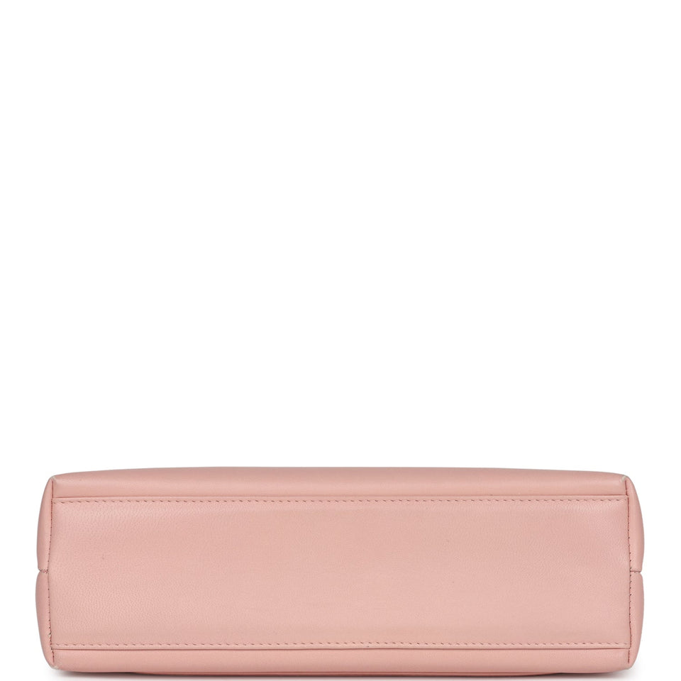 Chanel Vintage Large Kelly Pink Lambskin Gold Hardware