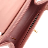 Chanel Vintage Large Kelly Pink Lambskin Gold Hardware