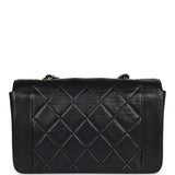 Chanel Vintage Small Diana Flap Bag Black Lambskin Gold Hardware