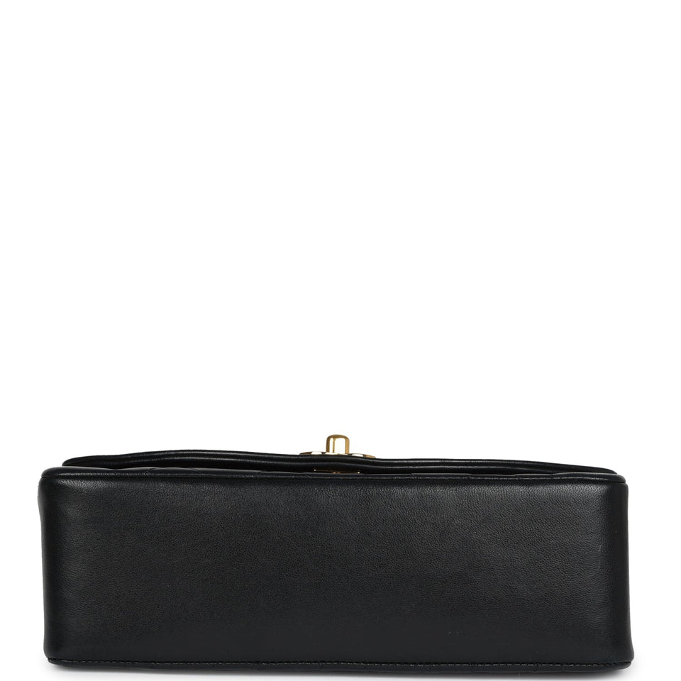 Chanel Vintage Small Diana Flap Bag Black Lambskin Gold Hardware