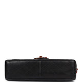 Chanel Vintage Jumbo Single Flap Bag Black Lambskin Tortoiseshell Hardware