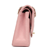 Chanel Vintage Medium Classic Double Flap Bag Pink Caviar Gold Hardware