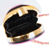 Chanel Vintage Set of Two Mini Bucket Bag & Oval Handbag Pink and Black Raffia Gold Hardware